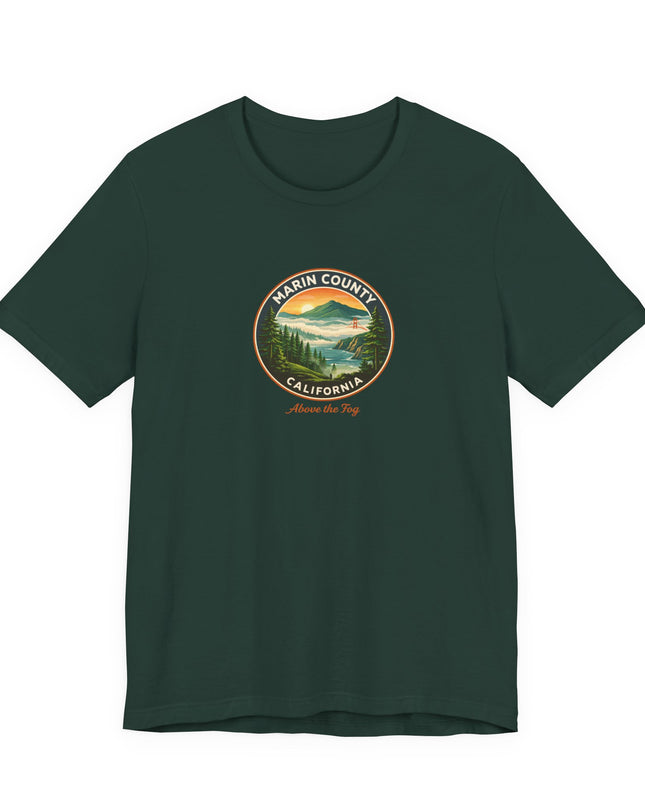 "Marin County, Above the Fog" Unisex Jersey Short Sleeve Tee