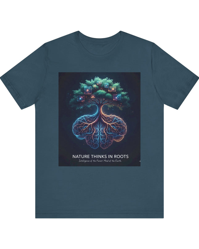 "Nature thinks in roots" Unisex Jersey Short Sleeve Tee