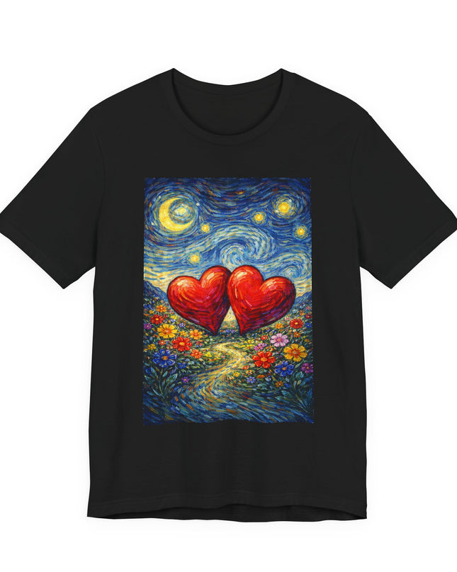 "Valentine's Day - Vincent Van Gogh Style" Unisex Jersey Short Sleeve Tee