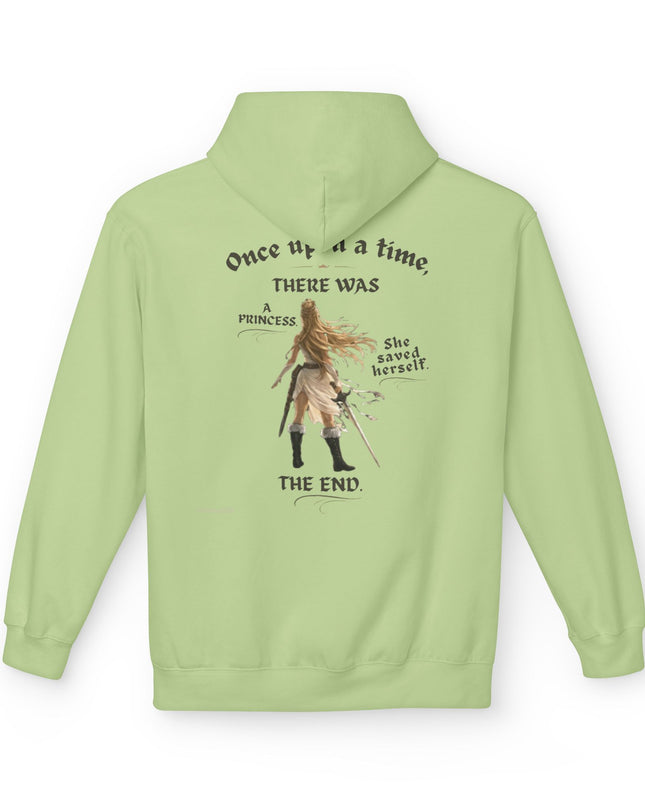 "She Saved Herself" (Ink both sides) Unisex Midweight Softstyle Fleece Hoodie