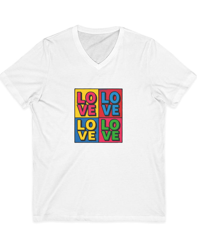 "Love, (Andy Warhol style)" Ladies' V-Neck T-Shirt