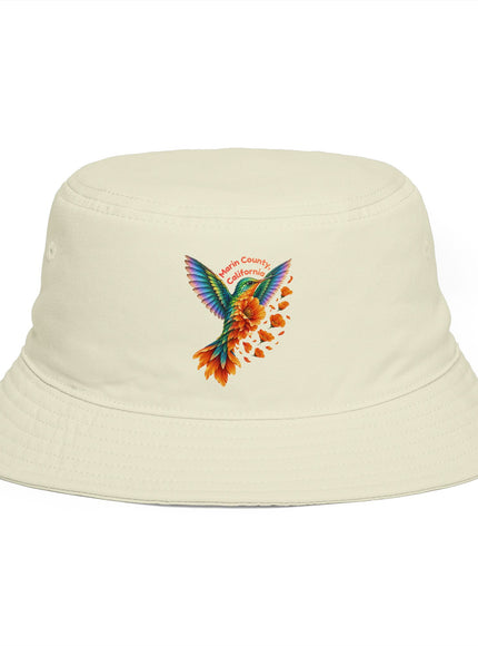 "Hummingbird and Poppies" Bucket Hat