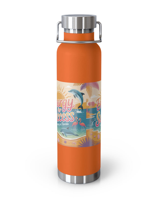 "February in Florida, Energy for Success" Copper Vacuum Insulated Bottle, 22oz