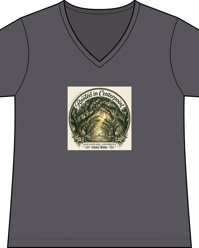"Rooted in my Centerpoint" Women's Fine Jersey V-Neck Tee