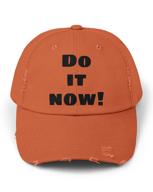 "Do it now!" Unisex Distressed Cap