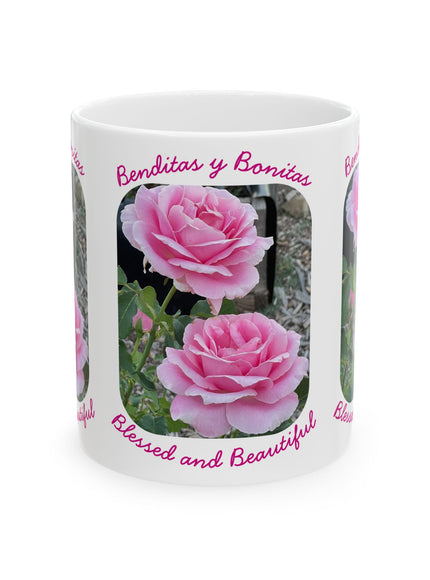 "Blessed and Beautiful" Ceramic Mug, (11oz, 15oz)