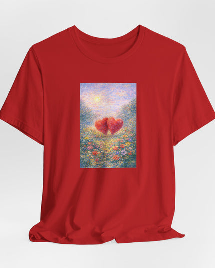 "Valentine's Day - Monet Style" Unisex Jersey Short Sleeve Tee