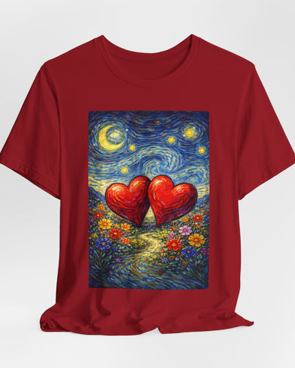 "Valentine's Day - Vincent Van Gogh Style" Unisex Jersey Short Sleeve Tee