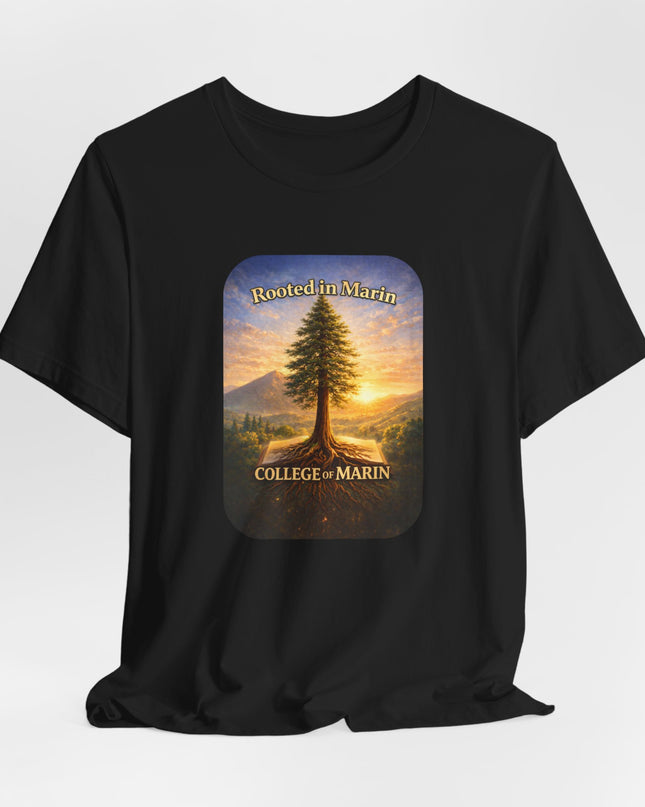 "Rooted in Marin, College of Marin" Unisex Jersey Short Sleeve Tee