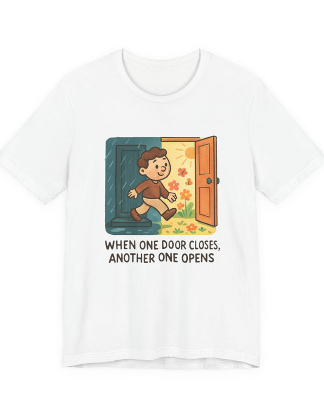 "Door Closes" Unisex Jersey Short Sleeve Tee