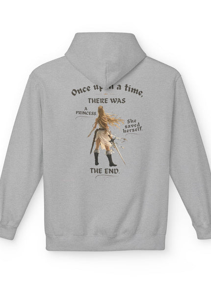 "She Saved Herself V1" (Ink both sides) Unisex Midweight Softstyle Fleece Hoodie