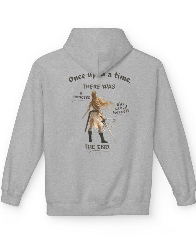 "She Saved Herself" (Ink both sides) Unisex Midweight Softstyle Fleece Hoodie
