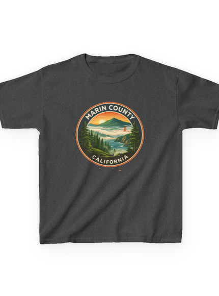 "Marin County, Above the Fog - no text" Kids Heavy Cotton Tee