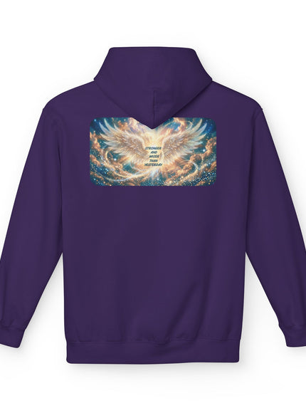 "Stronger and Wiser than Yesterday" Unisex Midweight Softstyle Fleece Hoodie