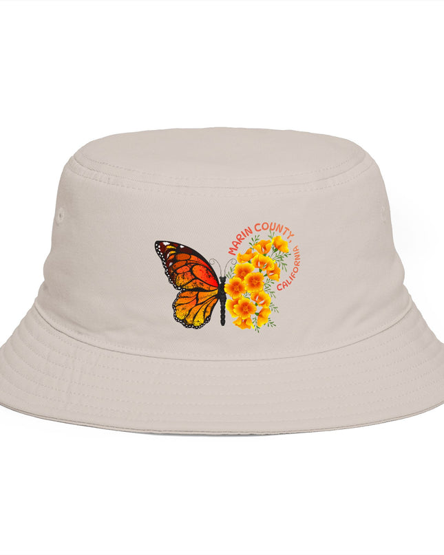 "Butterflies and Poppies Marin County, California" Bucket Hat