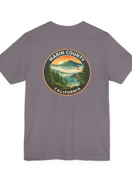 "Marin County - Above the Fog - No Text" (2-sided) Unisex Jersey Short Sleeve Tee