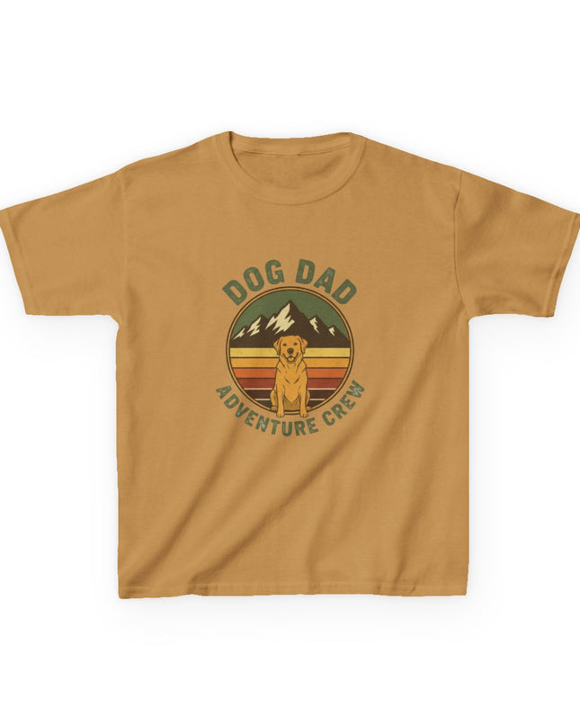 "Dog Dad Adventure Crew" Kids Heavy Cotton Tee
