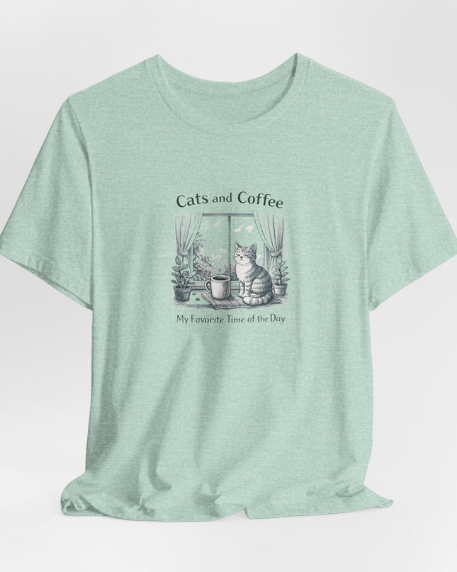 "Cats and Coffee" Unisex Jersey Short Sleeve Tee