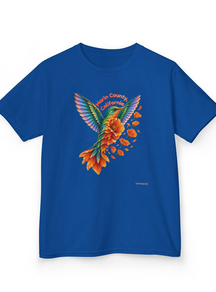 "Hummingbird and Poppies" Kids Heavy Cotton Tee