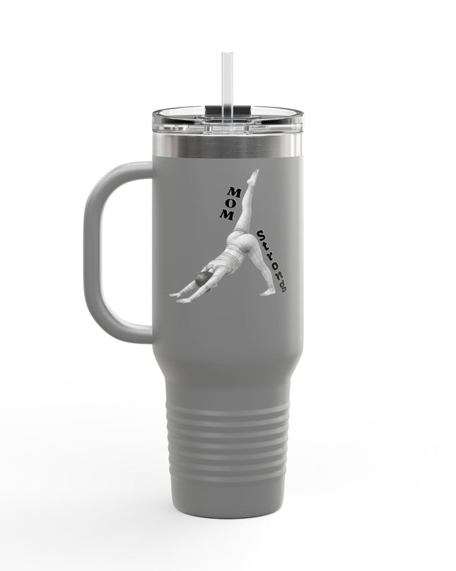 "Mom Strong Pilates" Insulated Travel Mug, 40oz