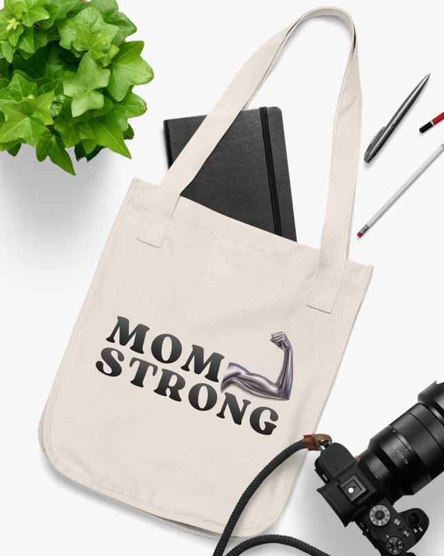 "Mom Strong" Organic Canvas Tote Bag