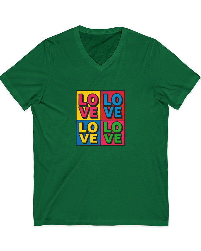 "Love, (Andy Warhol style)" Ladies' V-Neck T-Shirt