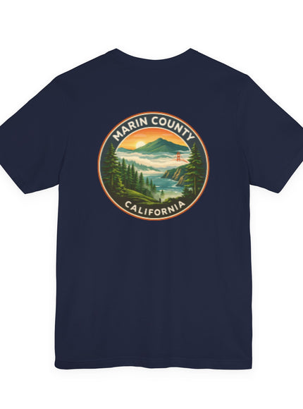 "Marin County - Above the Fog - No Text" (2-sided) Unisex Jersey Short Sleeve Tee