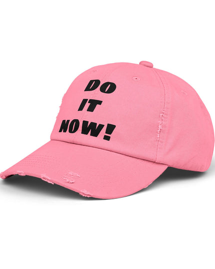 "Do it now!" Unisex Distressed Cap