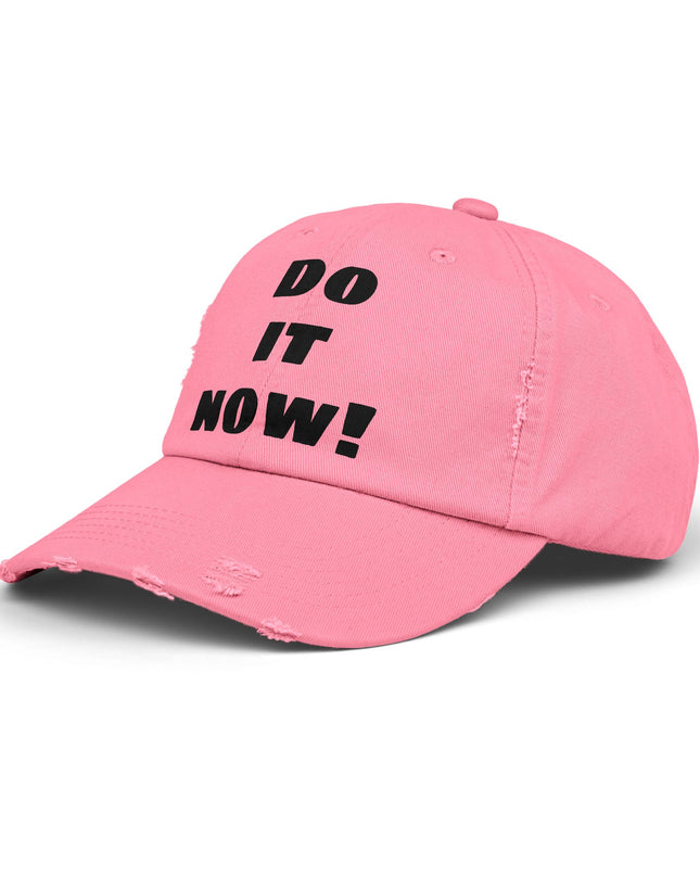"Do it now!" Unisex Distressed Cap