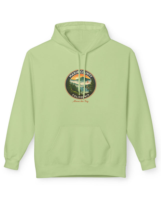 "Marin County, Above the Fog" Unisex Midweight Softstyle Fleece Hoodie
