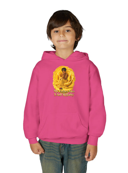 "My Father Says I am Royalty" Youth Heavy Blend Hooded Sweatshirt