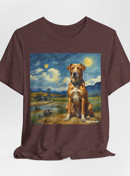 "Dog - Vincent van Gogh Style" V.1 Unisex Jersey Short Sleeve Tee