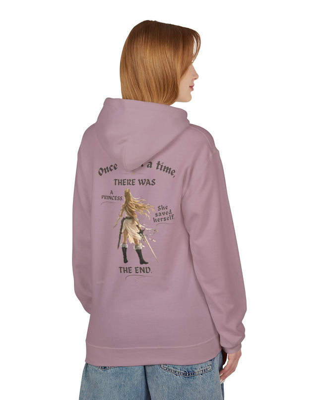 "She Saved Herself" (Ink both sides) Unisex Midweight Softstyle Fleece Hoodie