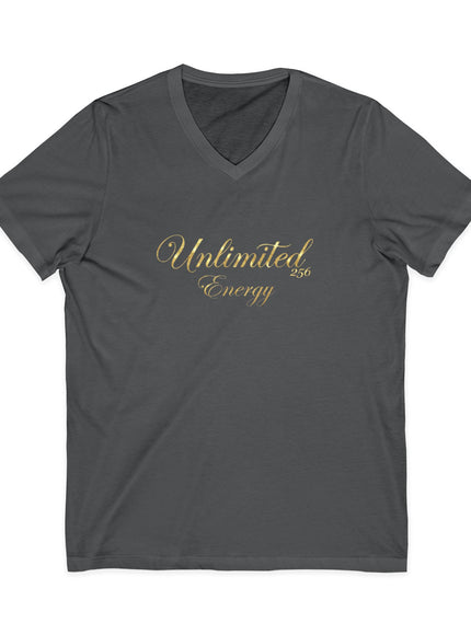 "Unlimited 256 Energy" Unisex Jersey Short Sleeve V-Neck Tee
