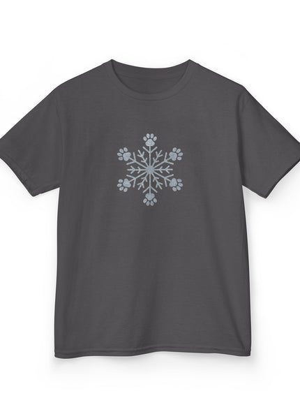 "Snowflake with Paws" Kids Heavy Cotton Tee