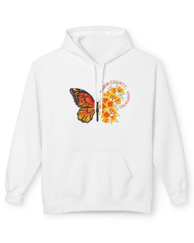 "Butterflies and Poppies Marin County, California" Unisex Midweight Softstyle Fleece Hoodie