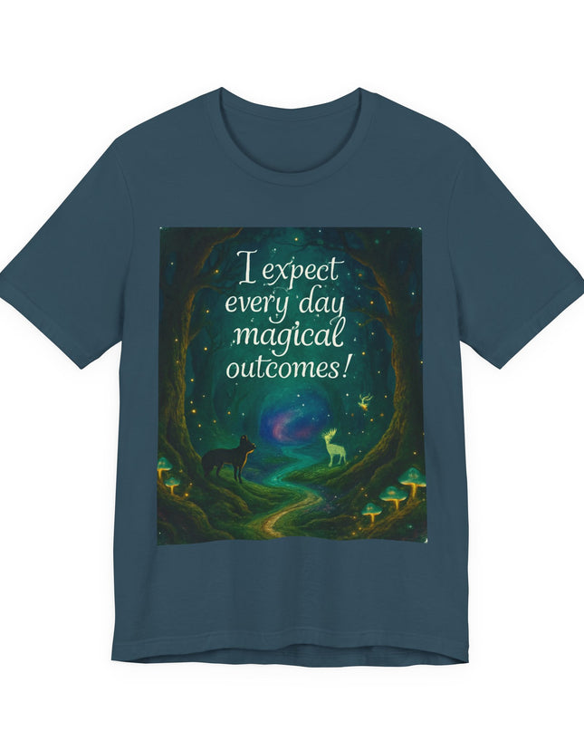 "I expect every day magical outcomes!" Men's and Women's Jersey Short Sleeve Tee