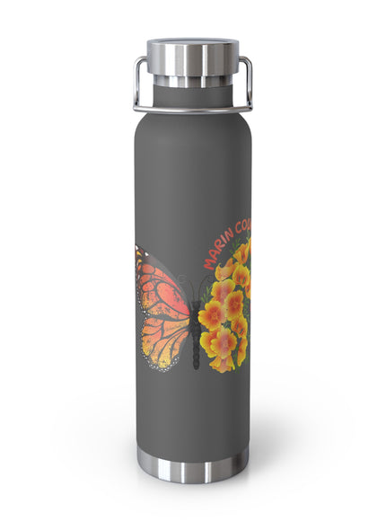 "Butterflies and Poppies Marin County, California" Copper Vacuum Insulated Bottle, 22oz