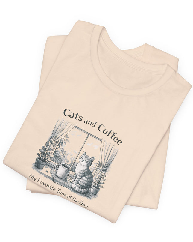 "Cats and Coffee" Unisex Jersey Short Sleeve Tee