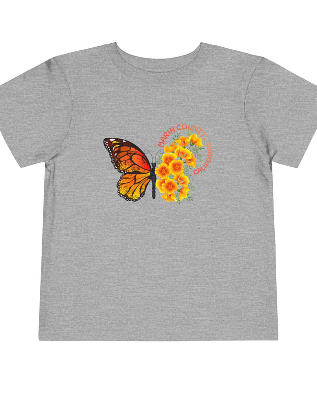 "Butterflies and Poppies Marin County, California" Toddler Short Sleeve Tee