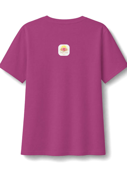 "Fuchsia Fairy" Women's Relaxed Jersey Short Sleeve V-Neck Tee