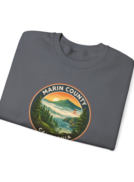 "Marin County, Above the Fog - no text" Unisex Heavy Blend Crewneck Sweatshirt