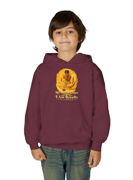 "My Mother Says I am Royalty" Youth Heavy Blend Hooded Sweatshirt