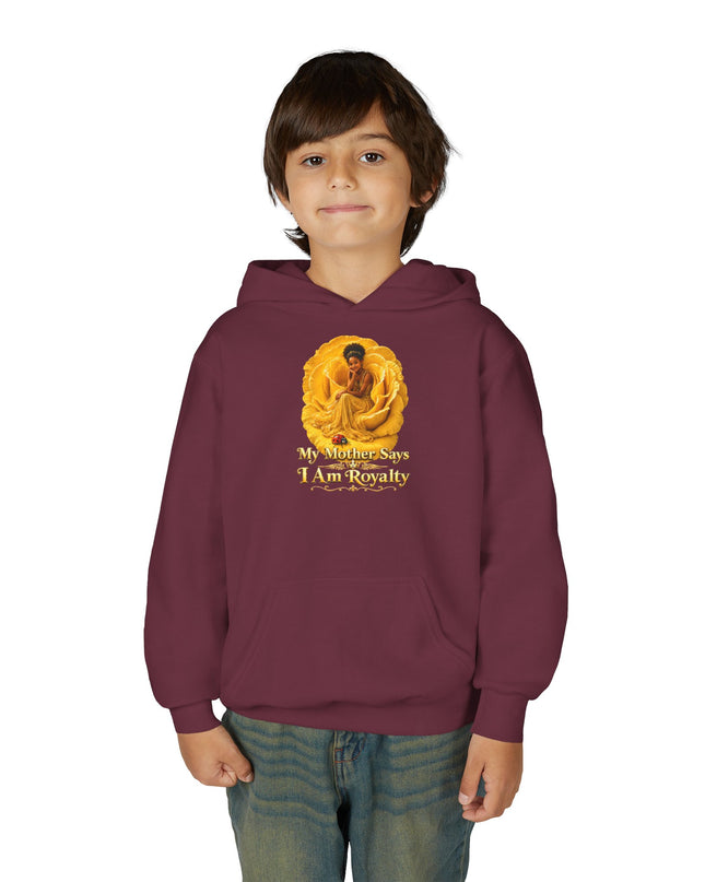 "My Mother Says I am Royalty" Youth Heavy Blend Hooded Sweatshirt
