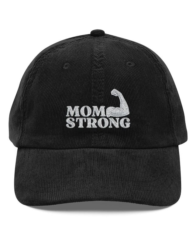 "Mom Strong" Vintage Corduroy Cap (Embroidery)
