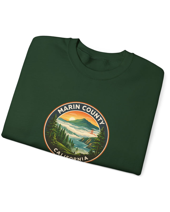 "Marin County, Above the Fog" Unisex Heavy Blend Crewneck Sweatshirt