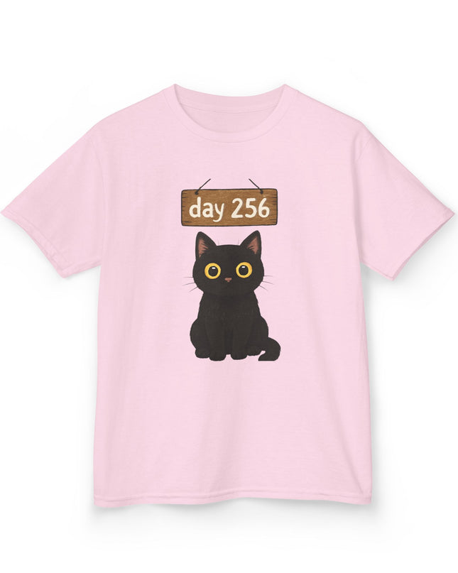 Day 256, no blinking black cat Kids Heavy Cotton Tee by Gildan 5000B