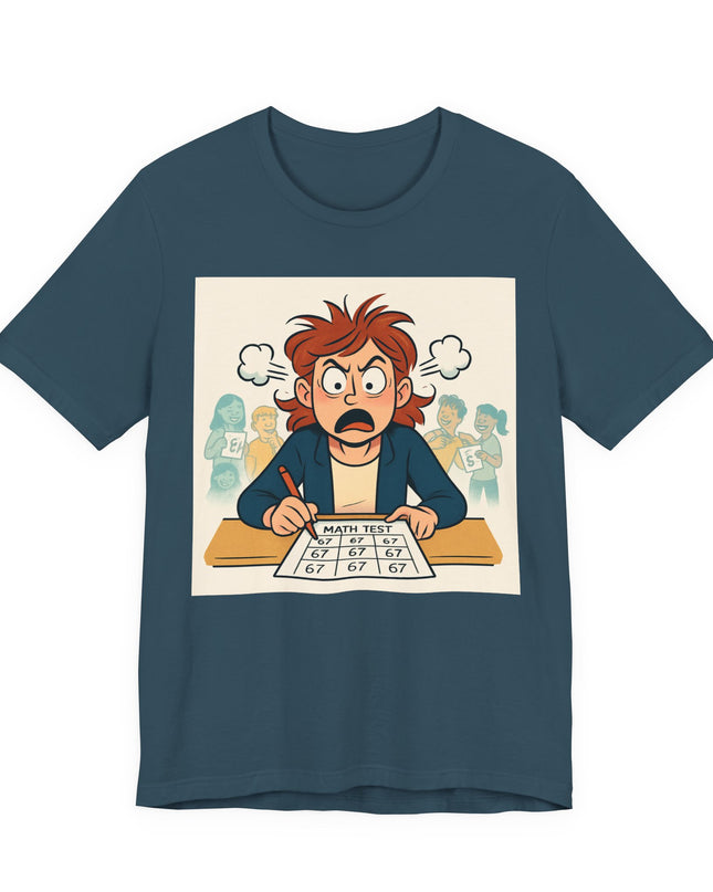 "67 with an Angry Math Teacher" - Unisex Jersey Short Sleeve Tee