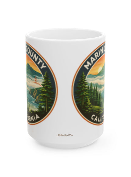 "Marin County, Above the Fog - no text" Ceramic Mug, (11oz, 15oz)