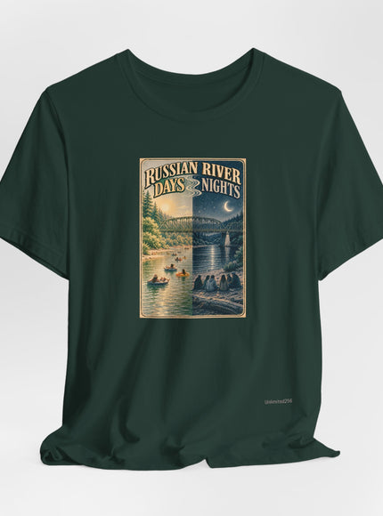 "Russian River Days, Russian River Nights" Unisex Jersey Short Sleeve Tee